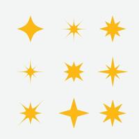 collection of different twinkling stars Star icon triggers a shining explosion vector