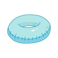 Inflatable pool float ring for summer fun vector