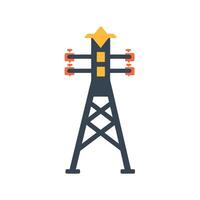 Simple Electric Power Tower Icon for Energy or Infrastructure Projects vector