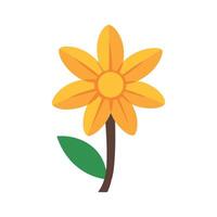 Simple Yellow Daisy Illustration for Nature or Spring Themes vector