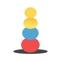 Stacked Colorful Circles for Balance or Playful Concepts vector