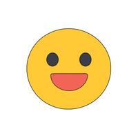 Basic Smiling Face Emoji for Communication or Feedback vector