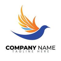 Abstract Bird with Colorful Wings for Creative Branding, Nature Concepts, or Artistic vector