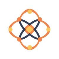 Abstract Interconnected Shape Logo for Network or Connection Concepts vector