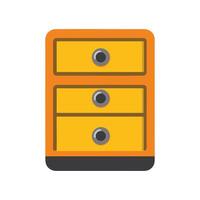 Simple Three-Drawer Cabinet Icon for Storage or Furniture Concepts vector