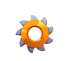 Robot font, robotic gear cyborg machine wheel type vector