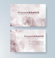 Gradient-style watercolor business card vector
