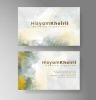 Classic card layout with watercolor flair vector