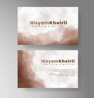 Artistic gradient watercolor card for professionals vector