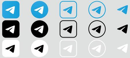 Telegram Logo Bundle Icon Set, Telegram App , Editable SVG, , Transparent Background, Premium Social Media Design for Digital Download vector