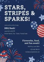 4th of July Party Invitation template