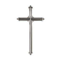 Detailed and elegant cross design isolated on transparency background, showcasing its intricate features and craftsmanship png