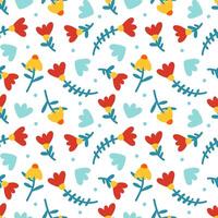Flowers with leaves highlighted on a white background. color illustration with plants. A collection of cute colors for printing, design, banners, patterns and postcards. vector