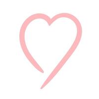 Rose heart shape isolated on white vector