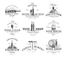 Wine labels set vector
