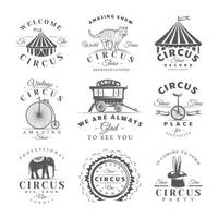 Circus labels set vector