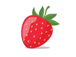 Flat design red strawberry high quality vector
