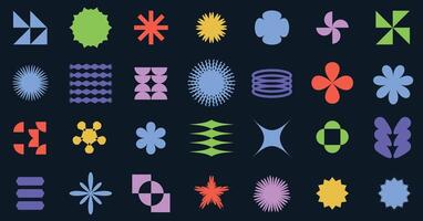 Set of geometric shape minimalist, graphic elements vector