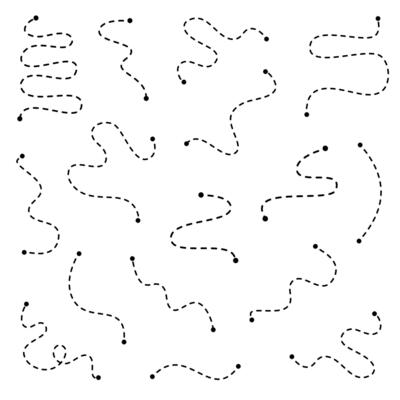 Route journey tracing line illustration