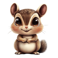 Cute Chipmunk with Bushy Tail Standing Upright Adorable Rodent png