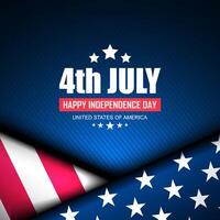 Design of Happy Fourth of July Independence day USA Background Design illustration vector