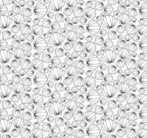 seashell close up Seamless surface pattern design. graphic line ink ornament with repeated rounded shapes. illustration for package, vacation design, fabric and textile. vector