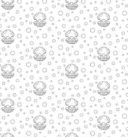Pearl shell seamless pattern background. graphic line ink Design for package, cosmetic, textile, cards. Banner, poster, wrapping paper, sticker, print, modern textile design. vector