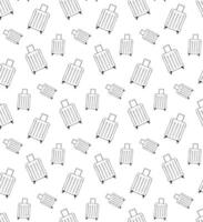 Traveling suitcases seamless pattern. graphic line ink illustration with suitcases. Vacation or traveling concept. illustration for package, vacation design, fabric and textile. vector
