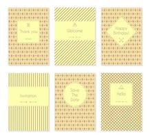 Set of card templates or brochures. May be used for birthday, invitations, save the date vector