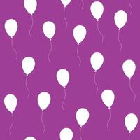 Seamless violet pattern with balloons vector