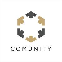 The community logo is shown in a white and gold color scheme vector