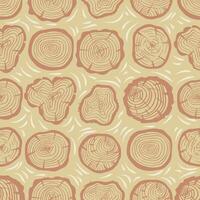 Seamless pattern with tree rings. vector