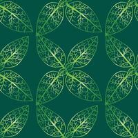 Repeating Foliage Pattern in Shades of Green vector