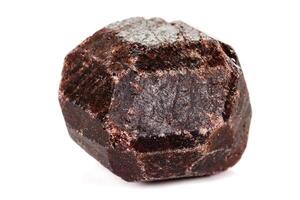 mineral macro stone Garnet, on a white background photo