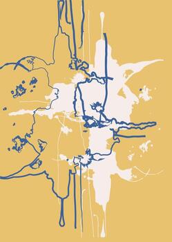 Abstract Composition with Splatter and Drip Effect vector