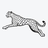 Cheetah in Motion A Running Cheetah Silhouette vector