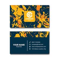 Business card design with a modern and elegant look featuring marble abstract elements vector