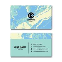 Modern Business Card Design with Marble Background vector