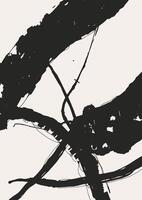 Abstract ink strokes composition art vector