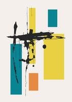 Abstract Geometric Composition with Splatter vector
