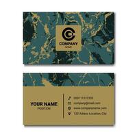 Elegant Business Card with Marble Texture and Company Details vector