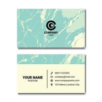 Elegant Marble Texture Business Card Design Template vector