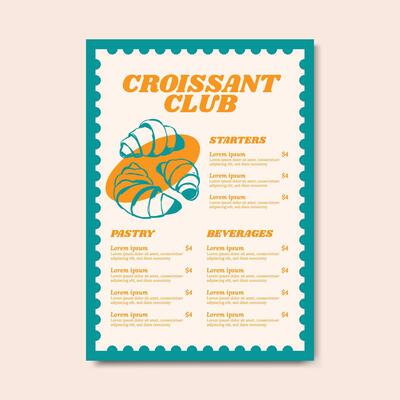 Croissant Bakery Menu Price List