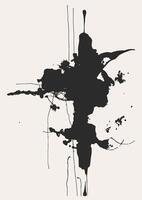 Abstract ink splatter on a white background vector