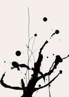 Abstract Ink Splatter on White Background vector