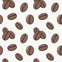 Coffee Beans Seamless Pattern Background vector