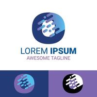 Modern R Logo with Gradient and Abstract Elements vector