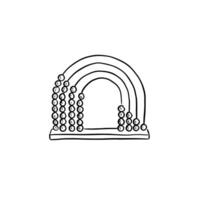 A childs counting toy. Rainbow abacus. vector