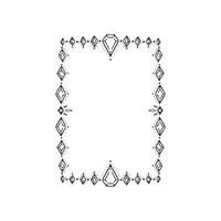 A border featuring diamonds drawn by hand in black. Edge feminine. vector