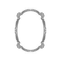A decorative border with subtle curve effect. Sketchy border style with dashes. vector
